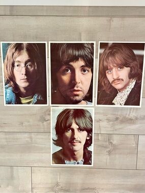 The Beatles White Album Original 4 Photo Prints Insert 1968